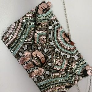 Beaded bohemian evening bag